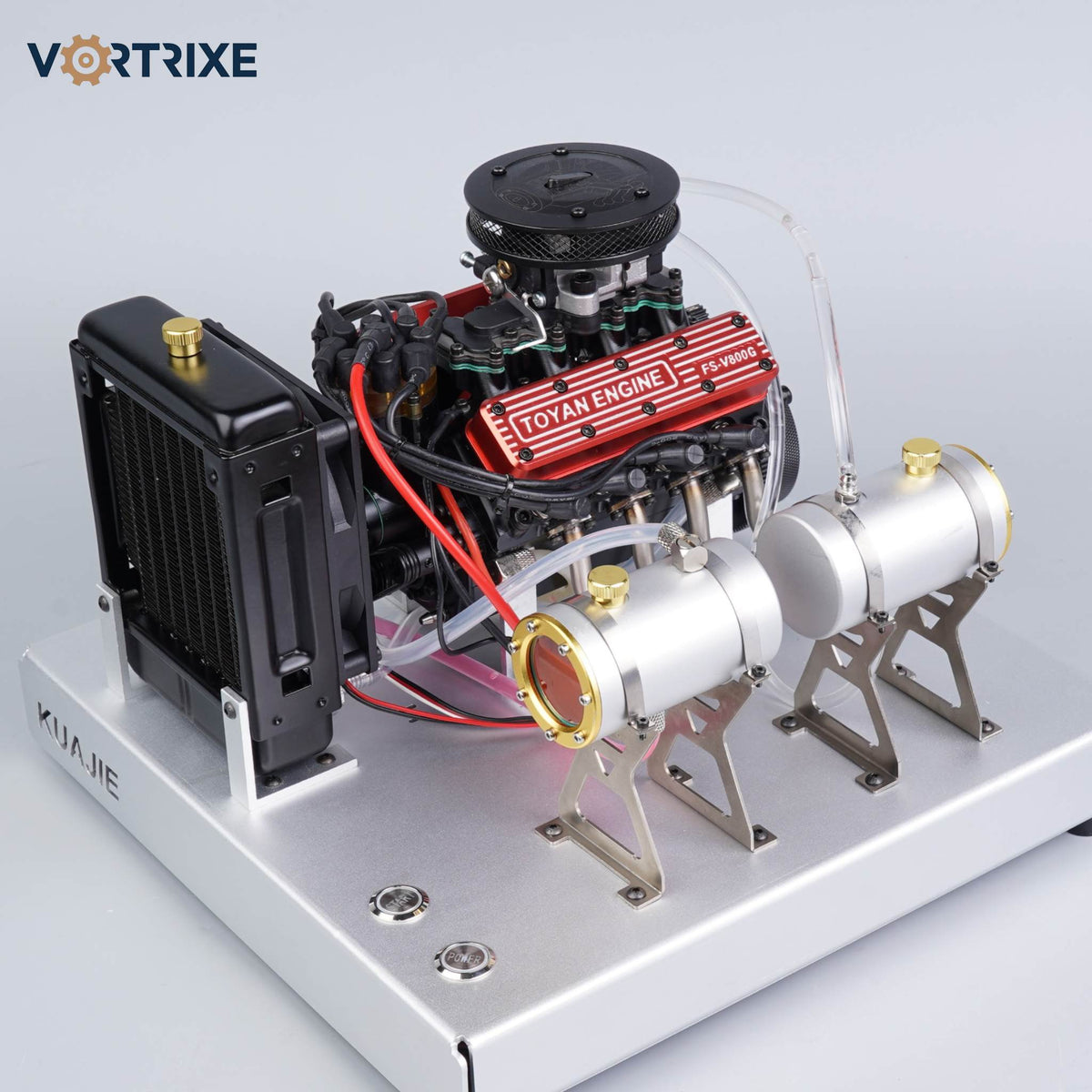 VORTRIXE & TOYAN FS-V800WGPC V8-Motor mit Starterkit, Ständer und Zubehör