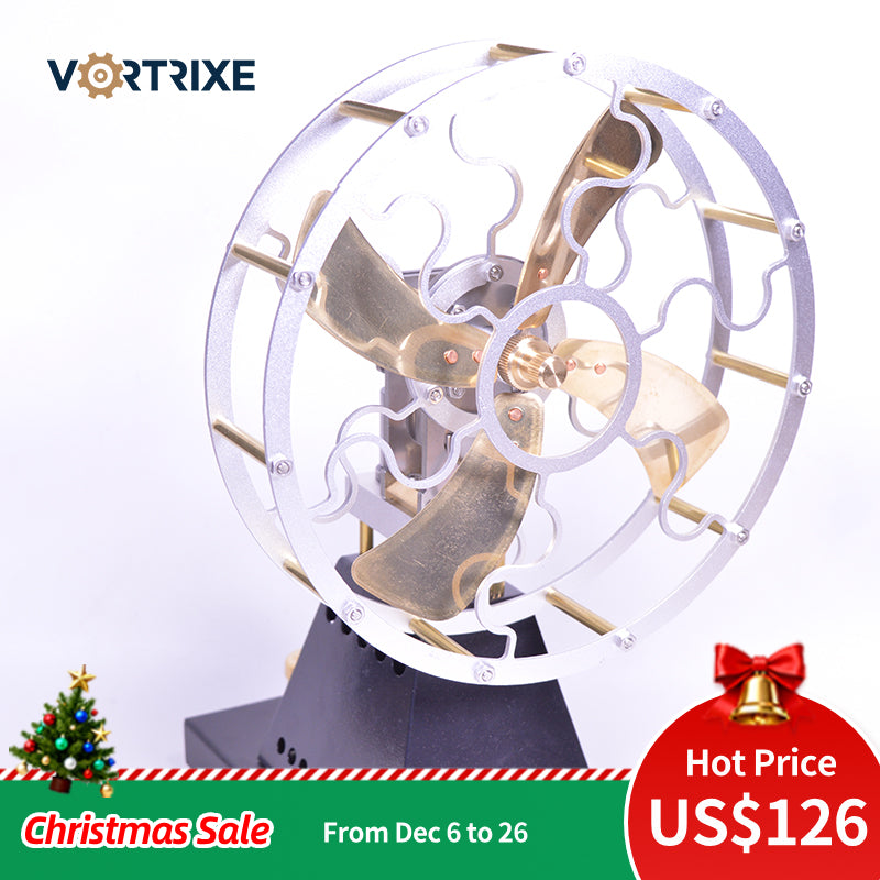 Moteur Stirling à ventilateur thermique alimenté par la chaleur VORTRIXE 