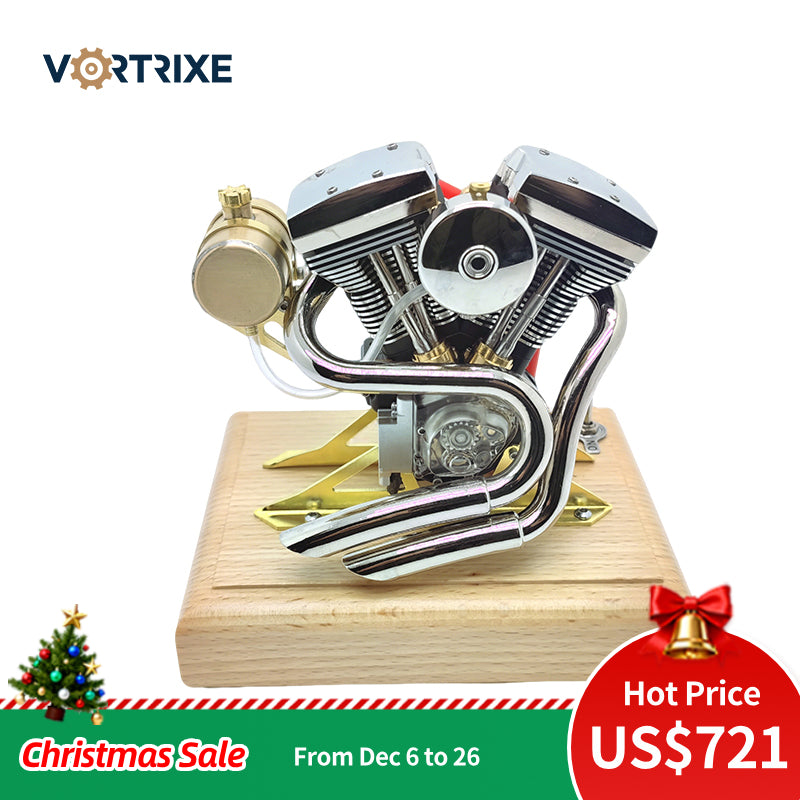 Moteur de moto VORTRIXE Mini V2 Moteur à essence à quatre temps à deux cylindres 
