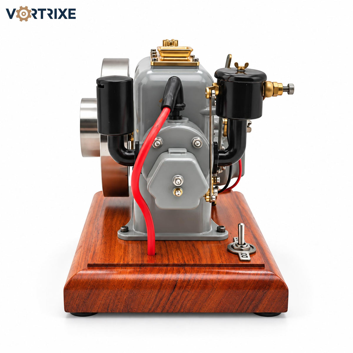 VORTRIXE & OKMO 3.6cc Brass Model 1115 Miniature Water-Cooled 4-Stroke Gasoline Engine with Adjustable Timing Pre-Order
