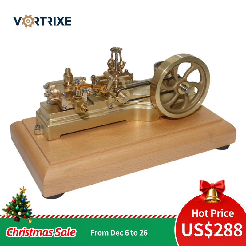 Modèle de machine à vapeur à piston à double effet monocylindre VORTRIXE &amp; OKMO S10 pour moulin