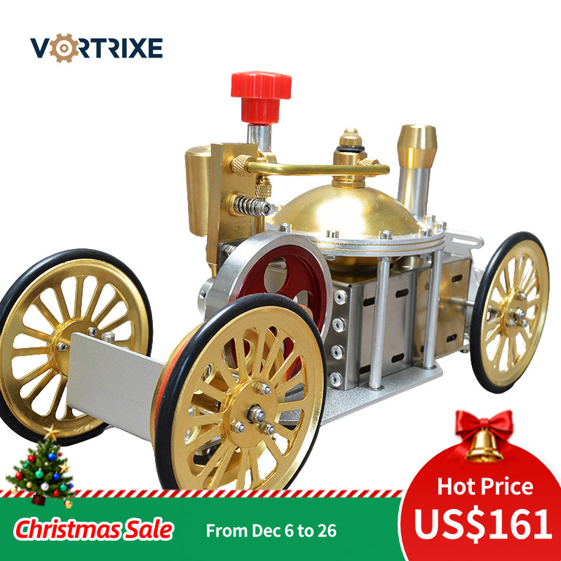 Modèle de tige de voiture de moteur à vapeur rétro VORTRIXE 