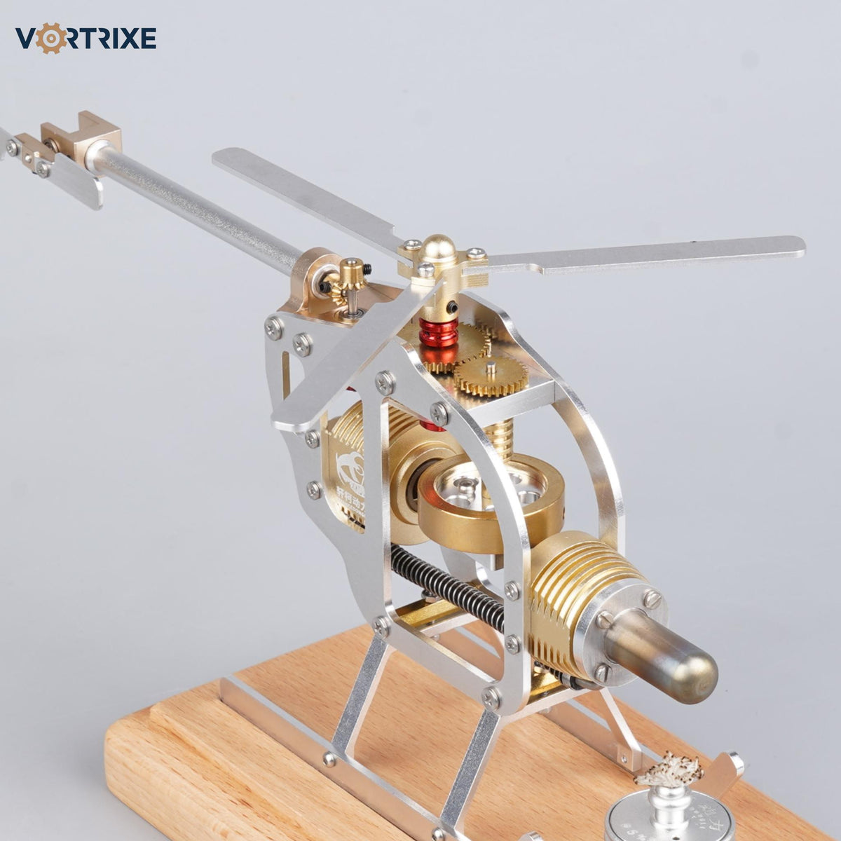 VORTRIXE Stirling-Helikopter-STEM-Modellbausatz zum Zusammenbauen