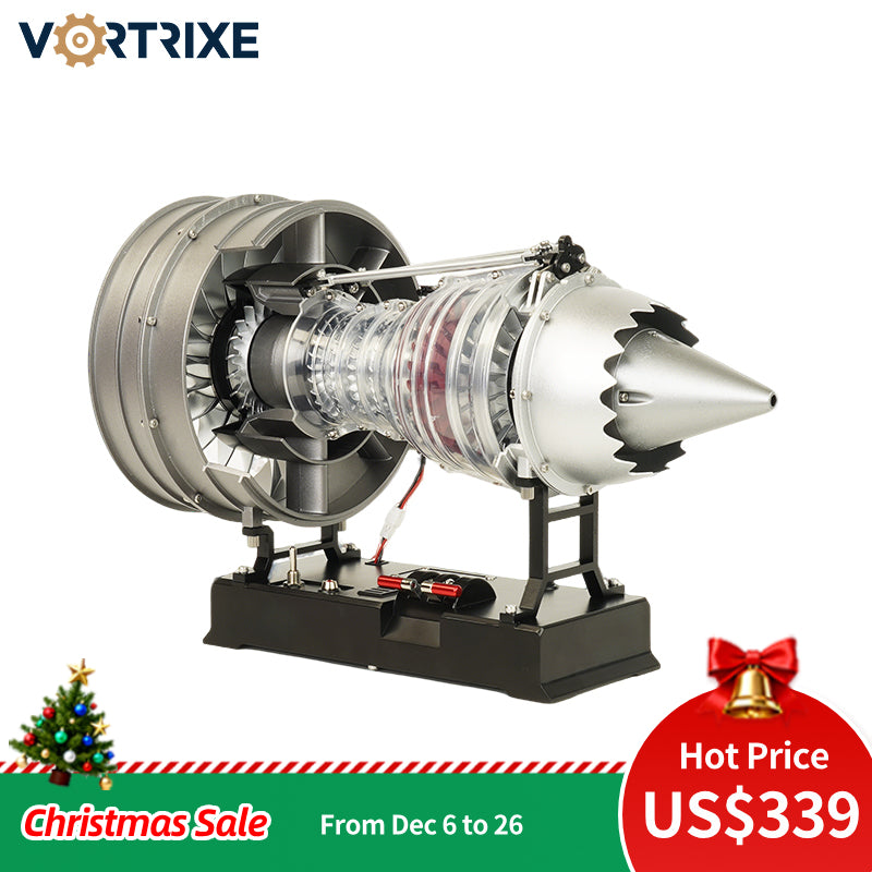 VORTRIXE & TECHING 1/12 Full Metal Dual-Spool Turbofan Engine Model Kits