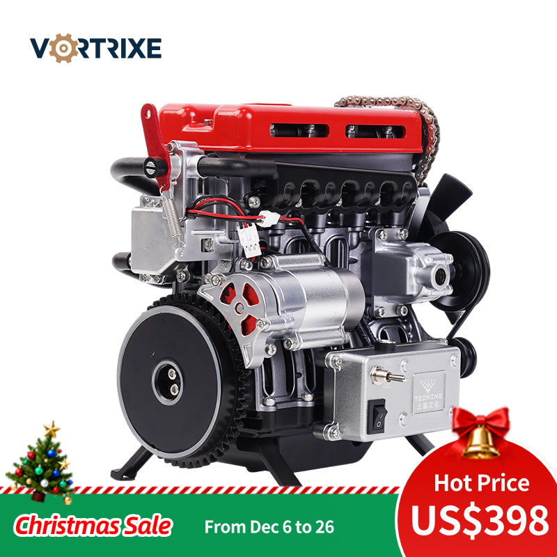 VORTRIXE & TECHING Full Metal L4 Car Engine Model Kit