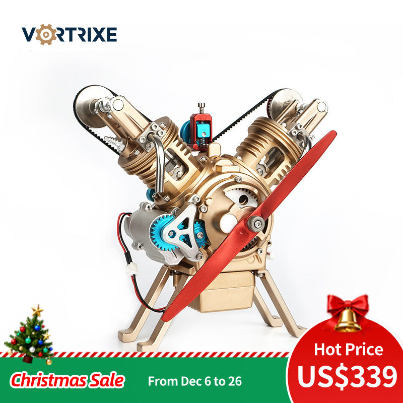 VORTRIXE & TECHING V2 Car Engine Assembly Model Kit