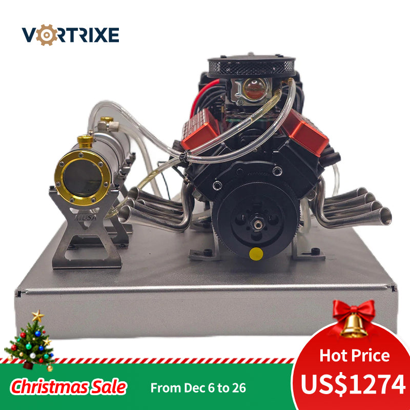 VORTRIXE & TOYAN FS-V800WGPC V8 Engine With Starter Kit, Stand and Accessories Pre-order