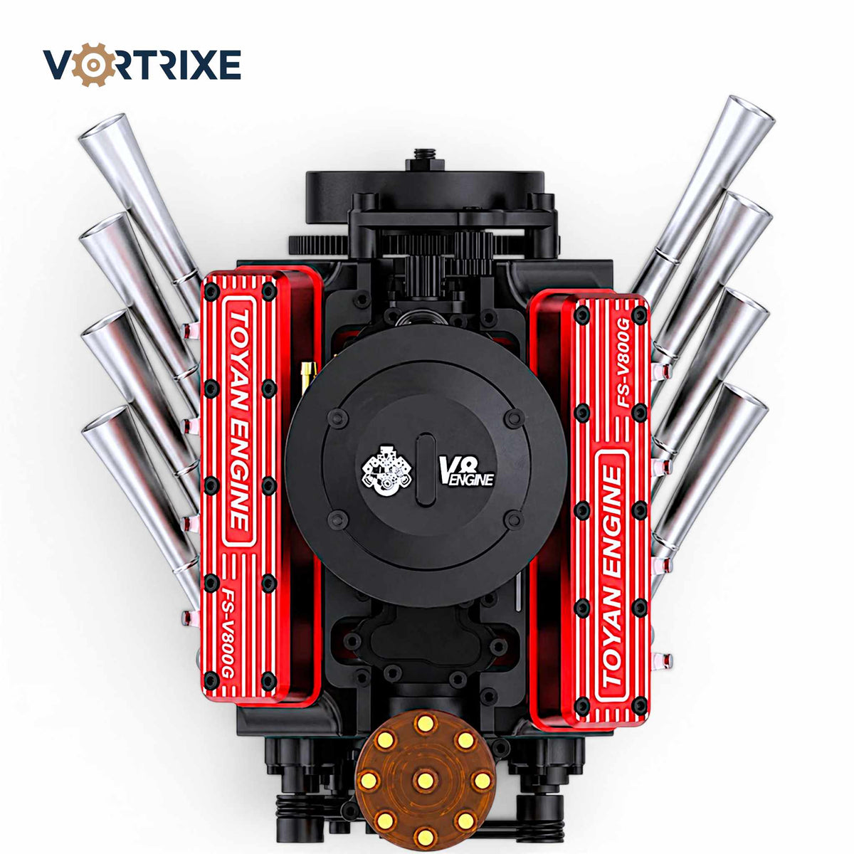 VORTRIXE &amp; TOYAN V8-Motor 28 cm³ OHV-Benzinmotor Modell 