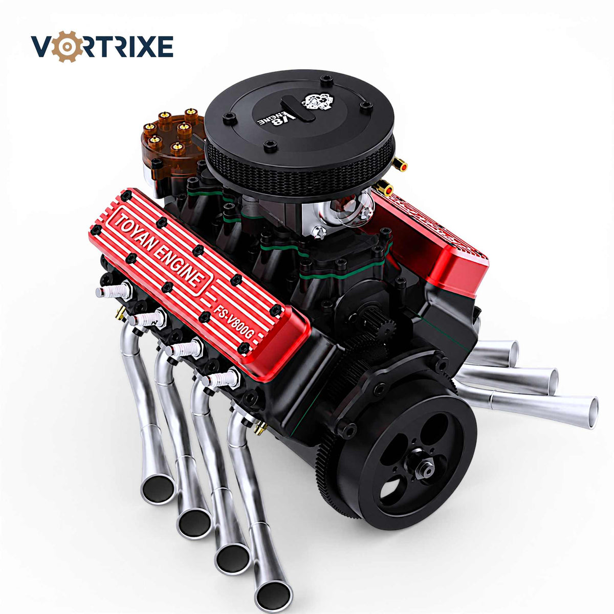 VORTRIXE &amp; TOYAN V8-Motor 28 cm³ OHV-Benzinmotor Modell 