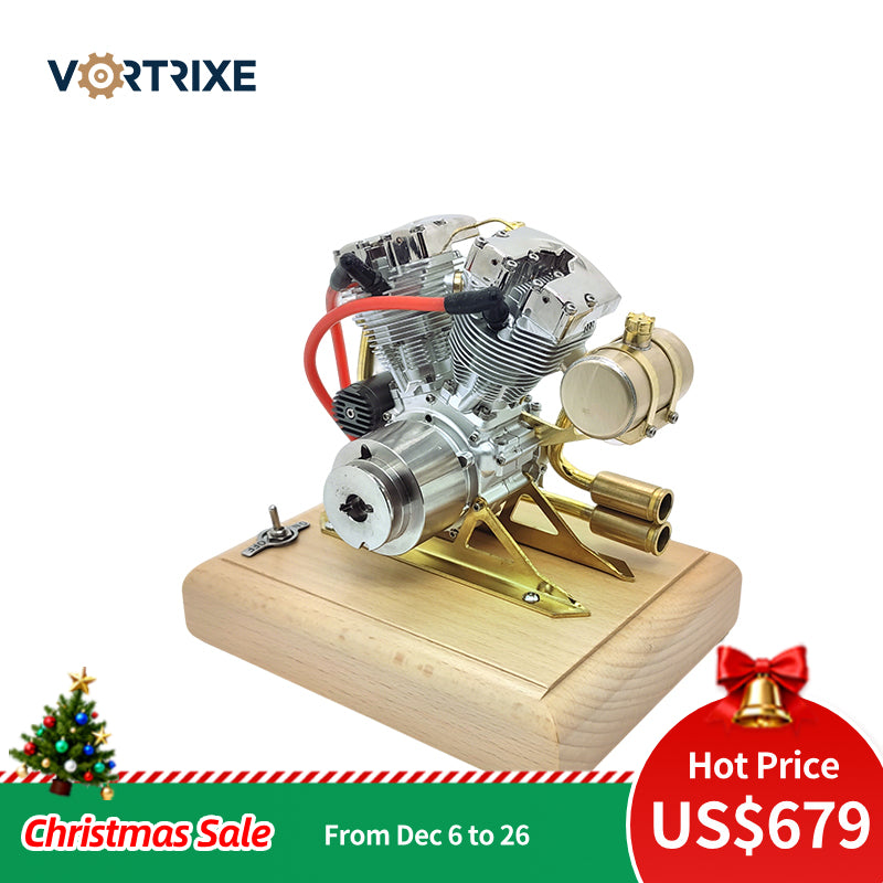 Modèle de moteur à combustion interne à essence de moto à quatre temps VORTRIXE V2 