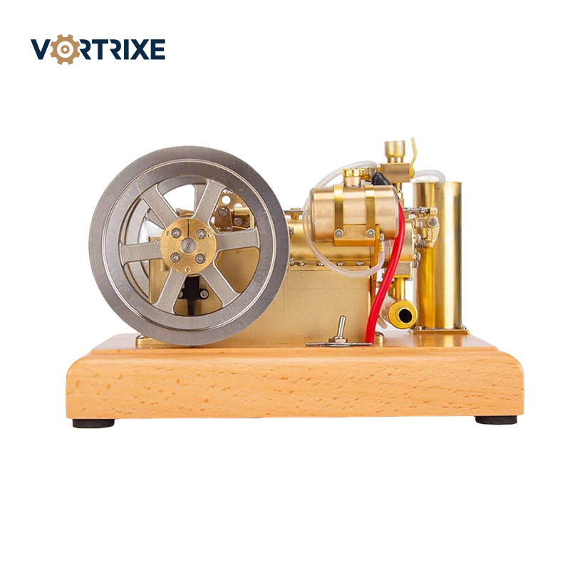 VORTRIXE Horizontal Vintage Stationary Engine Twin-cylinder OHV Dual Flywheel Gasoline Engine Model