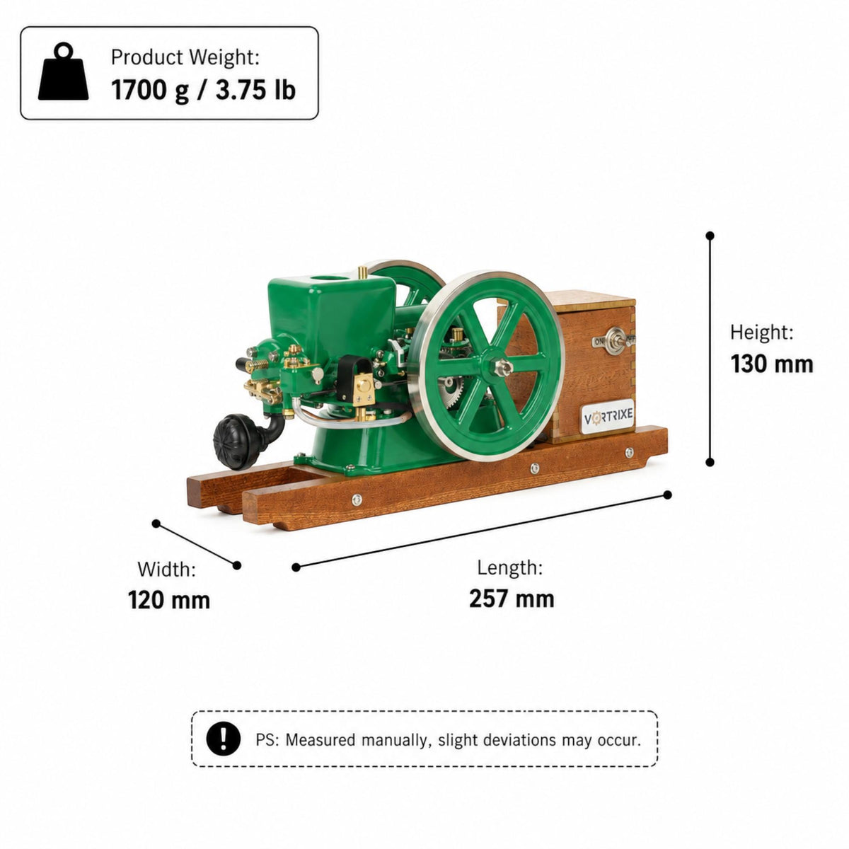 Mini-modèle éducatif de moteur à essence à refroidissement par eau VORTRIXE 
