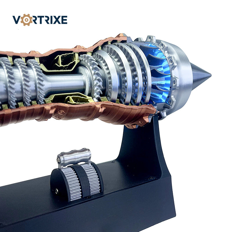 Аутентичная модель турбовентиляторного реактивного двигателя VORTRIXE с подсветкой и движением 