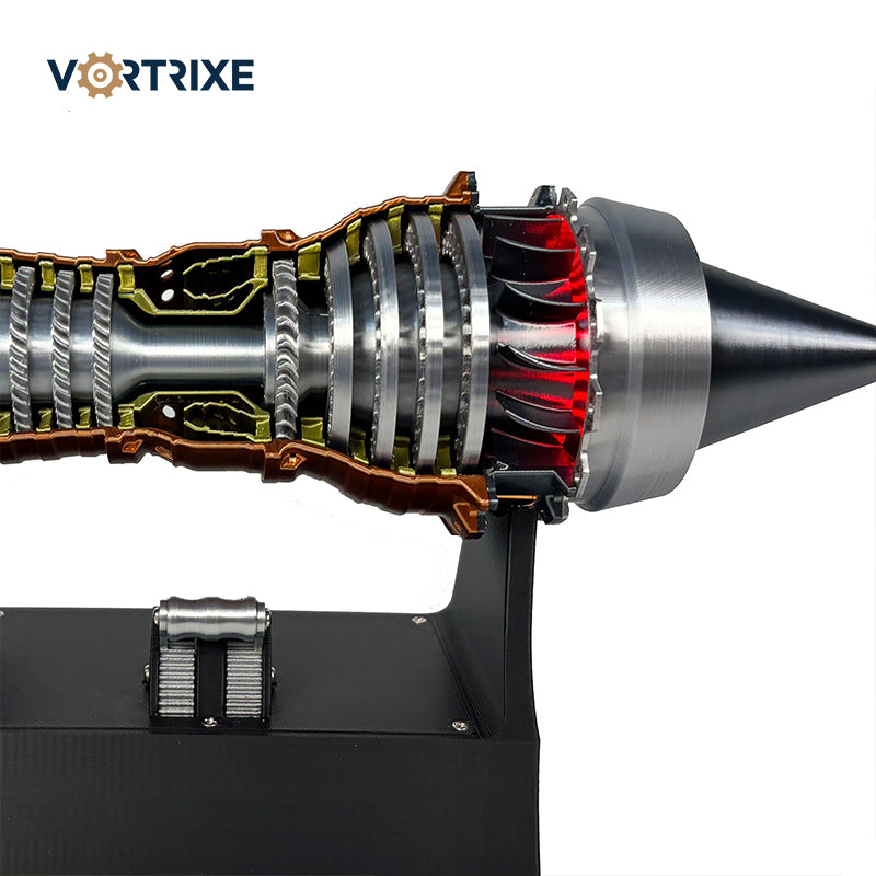 Аутентичная модель турбовентиляторного реактивного двигателя VORTRIXE с подсветкой и движением 