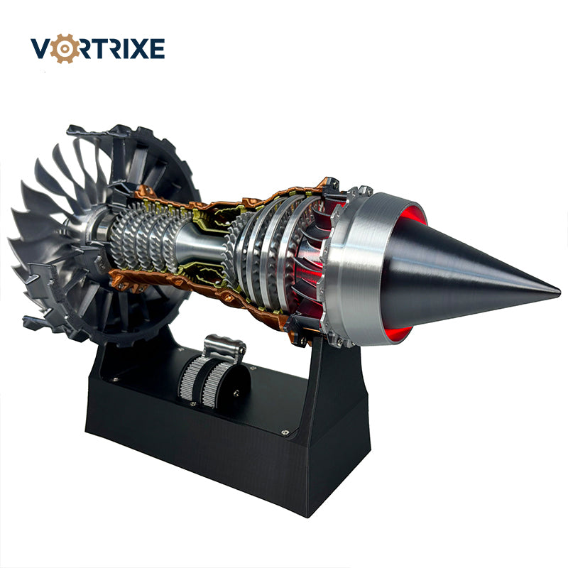 Аутентичная модель турбовентиляторного реактивного двигателя VORTRIXE с подсветкой и движением 