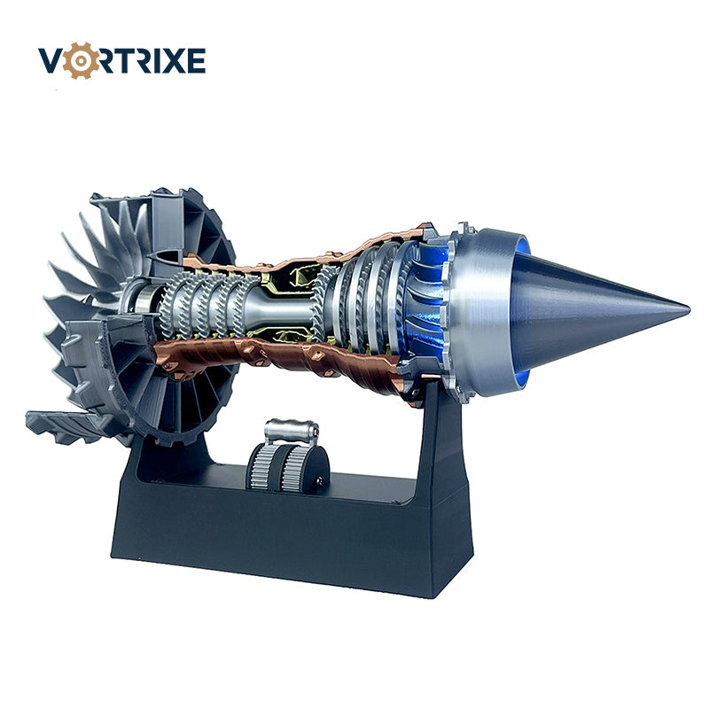 Аутентичная модель турбовентиляторного реактивного двигателя VORTRIXE с подсветкой и движением 