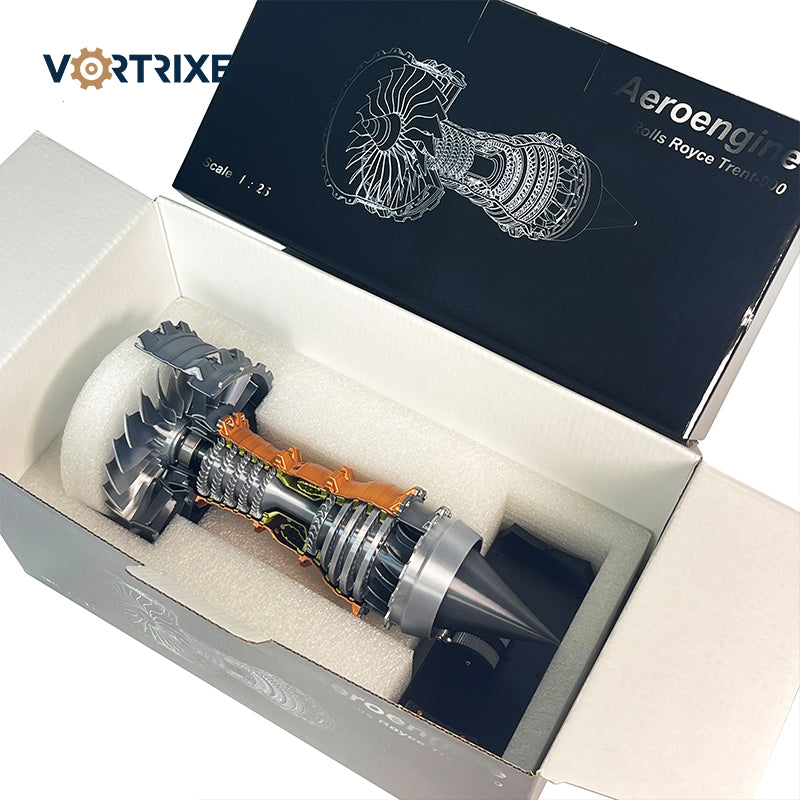 Аутентичная модель турбовентиляторного реактивного двигателя VORTRIXE с подсветкой и движением 