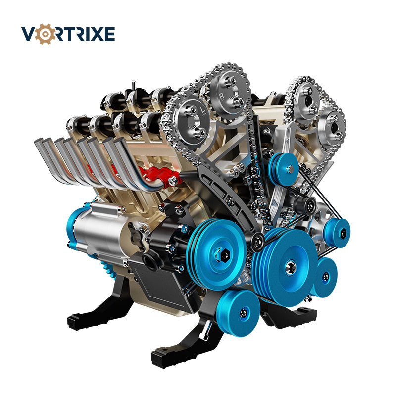 VORTRIXE & TECHING V8 Engine Metal Assembly DIY Model Kit