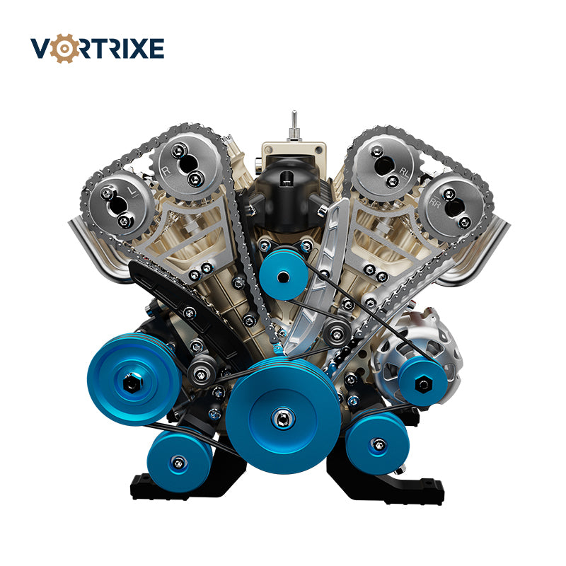 VORTRIXE & TECHING V8 Engine Metal Assembly DIY Model Kit