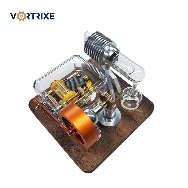 VORTRIXE Music Box Powered Stirling Engine Model