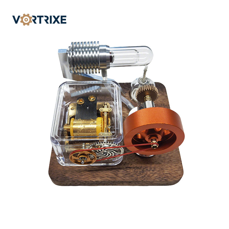 VORTRIXE Music Box Powered Stirling Engine Model