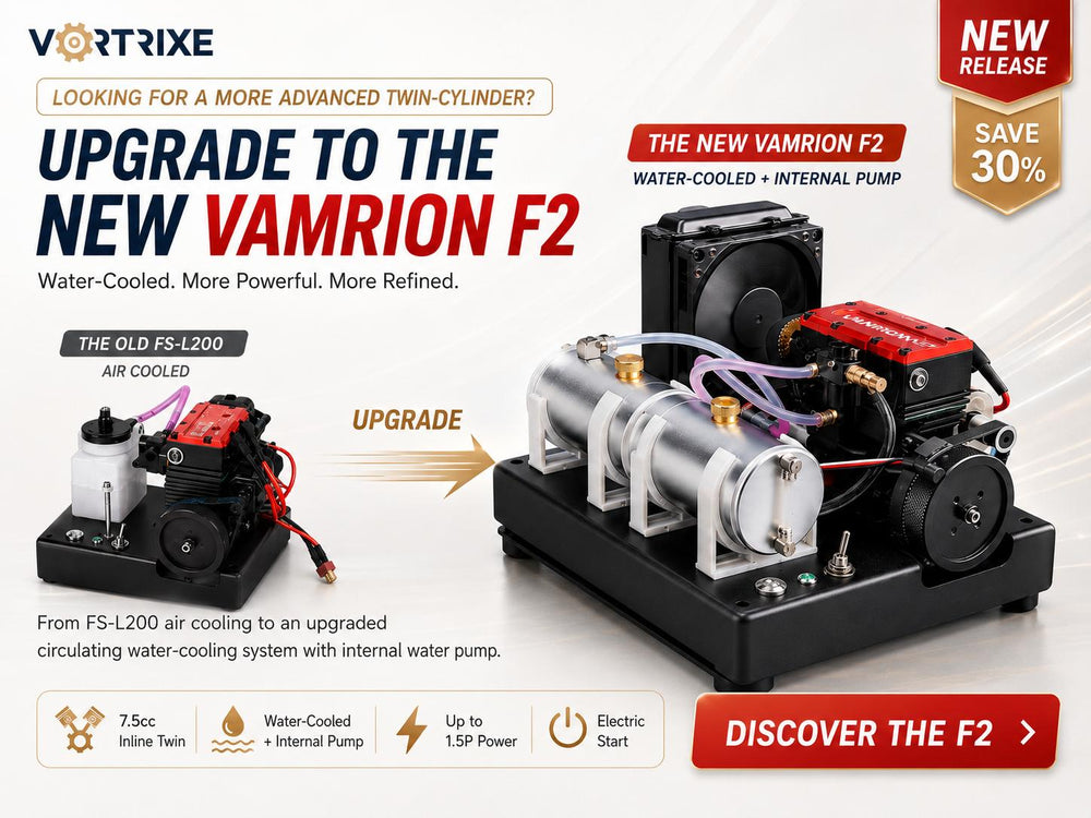 VORTRIXE & VAMRION F2 Gasoline Engine Upgrade Water-Cooled 2 Cylinder ...