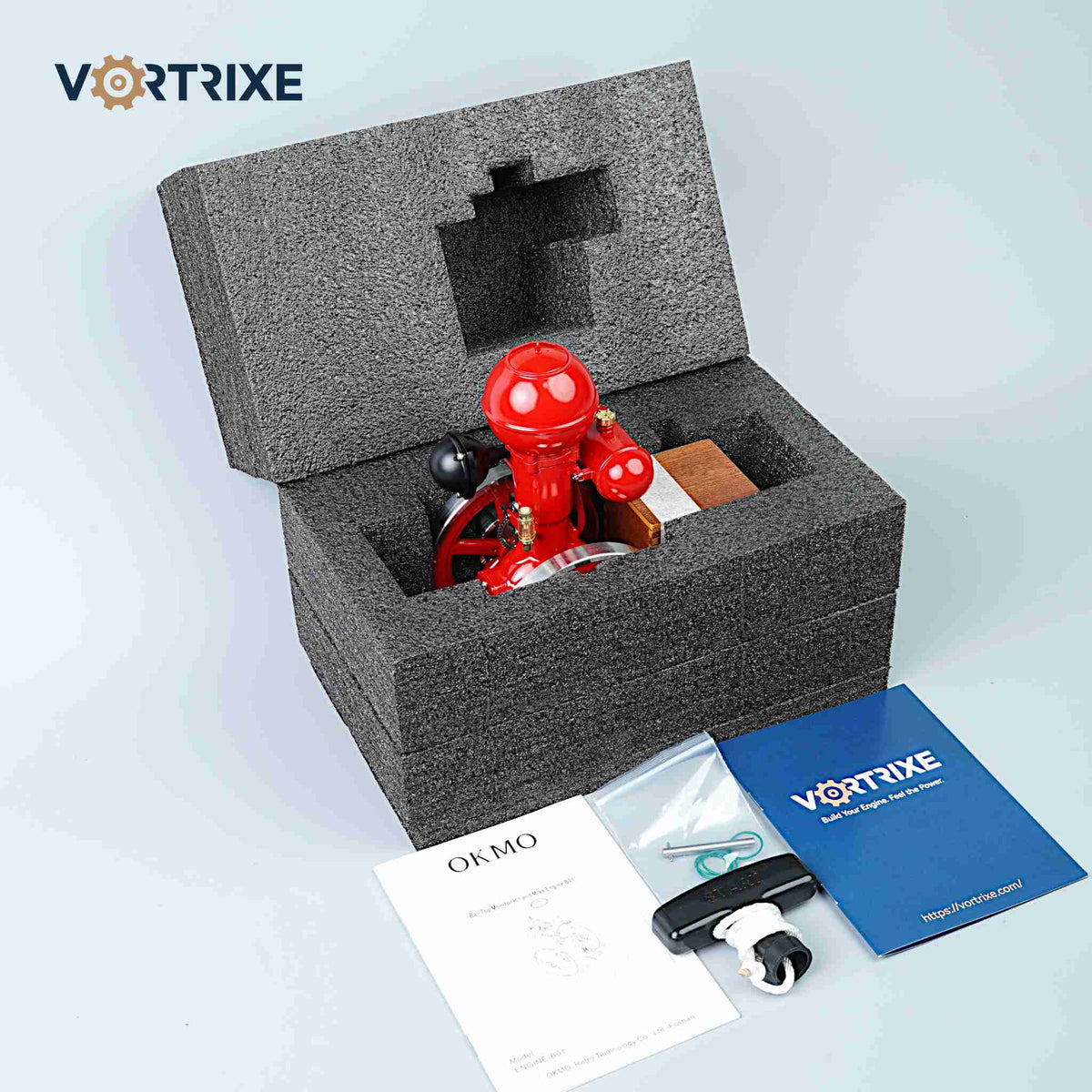 VORTRIXE Wasserkühlungs-Wärmestruktur Mini-Lernmodell mit Benzinmotor 